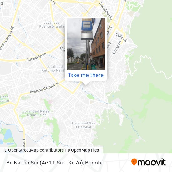 Br. Nariño Sur (Ac 11 Sur - Kr 7a) map