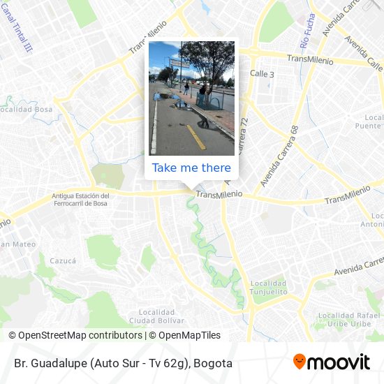 Br. Guadalupe (Auto Sur - Tv 62g) map