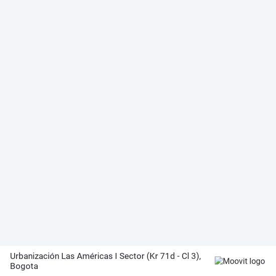 Urbanización Las Américas I Sector (Kr 71d - Cl 3) map