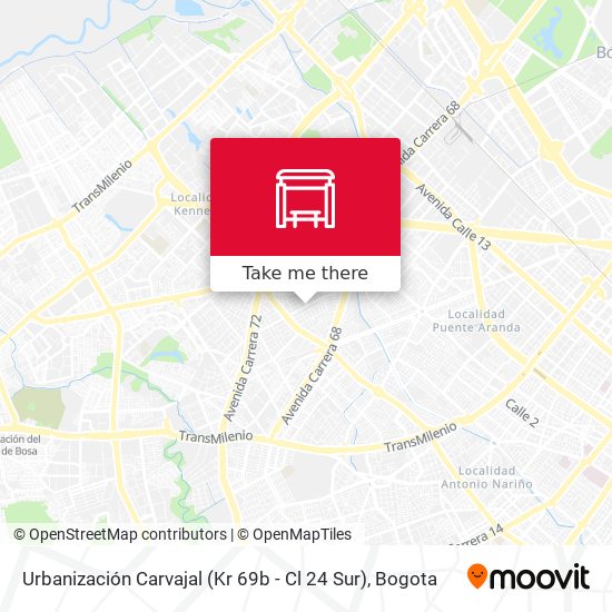 Urbanización Carvajal (Kr 69b - Cl 24 Sur) map