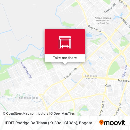 Mapa de IEDIT Rodrigo De Triana (Kr 89c - Cl 38b)