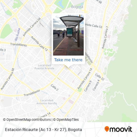 Estación Ricaurte (Ac 13 - Kr 27) map