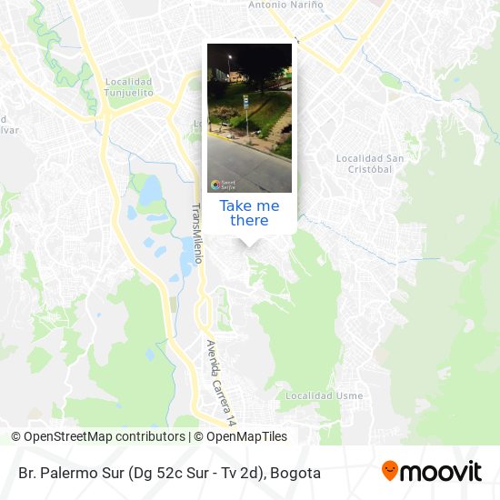 Br. Palermo Sur (Dg 52c Sur - Tv 2d) map