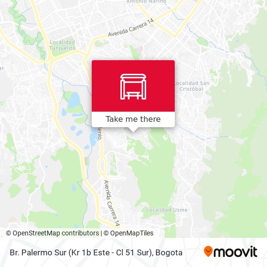 Mapa de Br. Palermo Sur (Kr 1b Este - Cl 51 Sur)