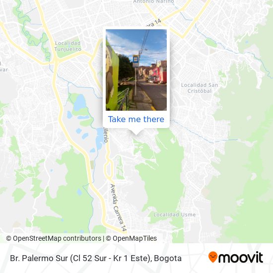 Mapa de Br. Palermo Sur (Cl 52 Sur - Kr 1 Este)