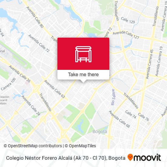 Colegio Néstor Forero Alcalá (Ak 70 - Cl 70) map
