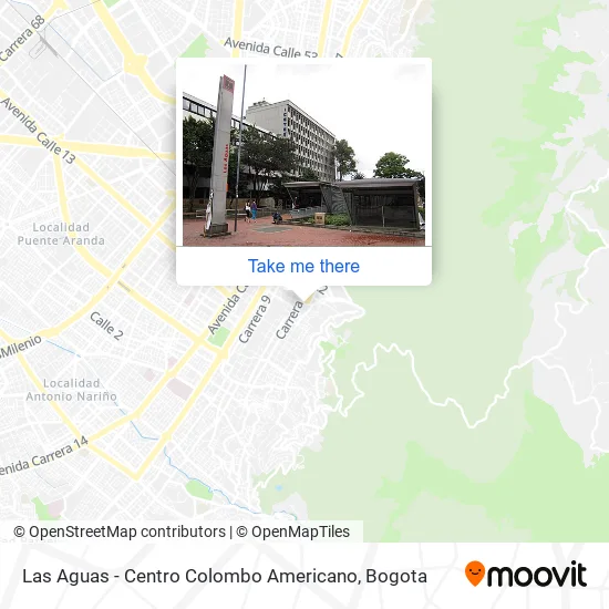 Mapa de Las Aguas - Centro Colombo Americano