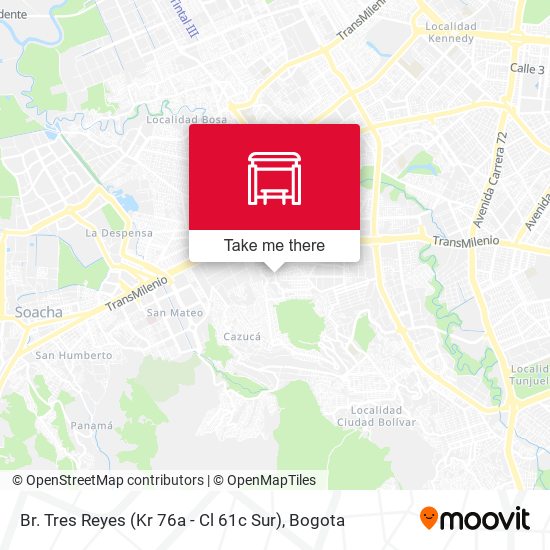 Br. Tres Reyes (Kr 76a - Cl 61c Sur) map
