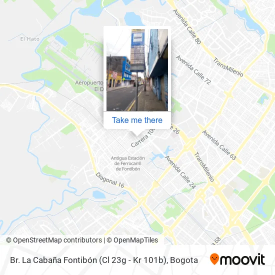 Mapa de Br. La Cabaña Fontibón (Cl 23g - Kr 101b)