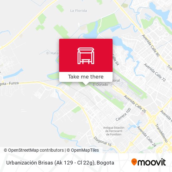 Urbanización Brisas (Ak 129 - Cl 22g) map