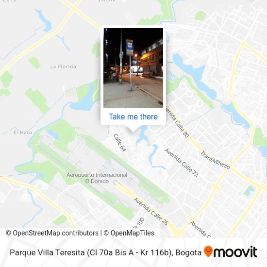 Mapa de Parque Villa Teresita (Cl 70a Bis A - Kr 116b)