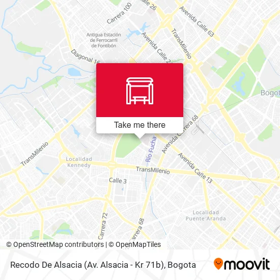 Mapa de Recodo De Alsacia (Av. Alsacia - Kr 71b)