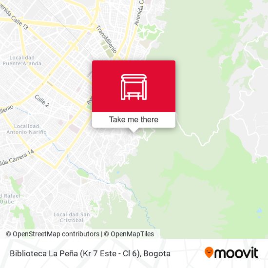 Biblioteca La Peña (Kr 7 Este - Cl 6) map