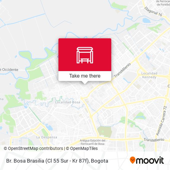 Mapa de Br. Bosa Brasilia (Cl 55 Sur - Kr 87f)