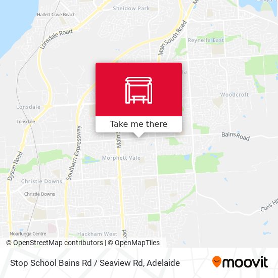 Stop School Bains Rd / Seaview Rd map