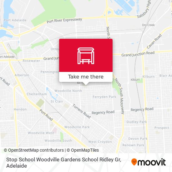 Stop School Woodville Gardens School Ridley Gr map