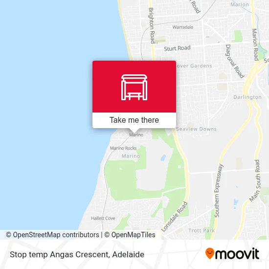 Mapa Stop temp Angas Crescent
