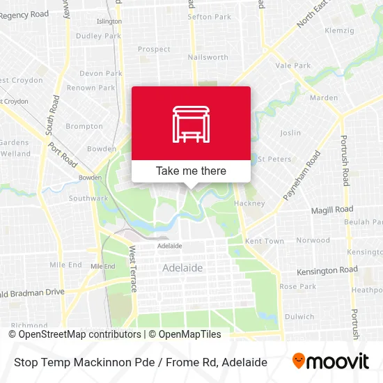 Mapa Stop Temp Mackinnon Pde / Frome Rd