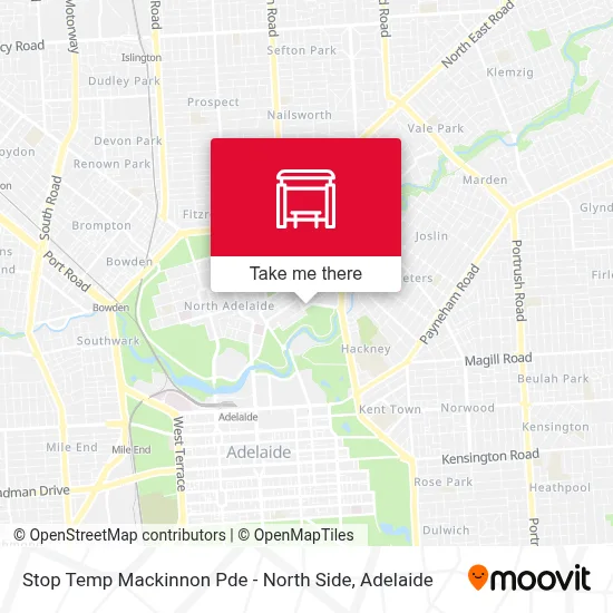 Mapa Stop Temp Mackinnon Pde - North Side