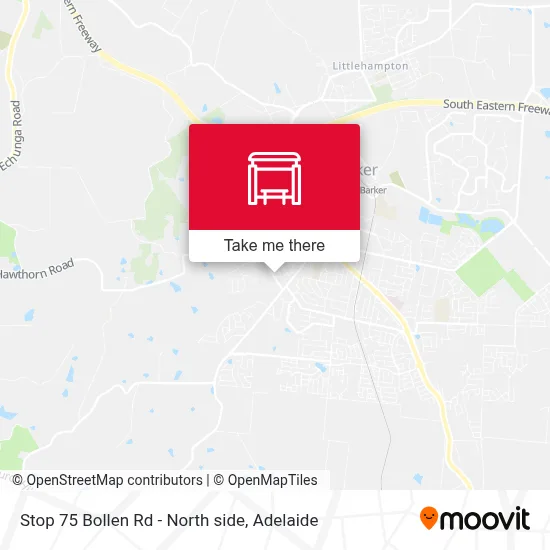 Mapa Stop 75 Bollen Rd - North side