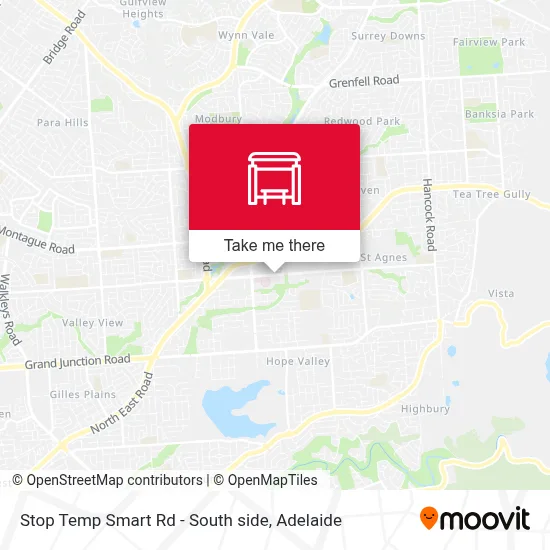 Mapa Stop Temp Smart Rd - South side