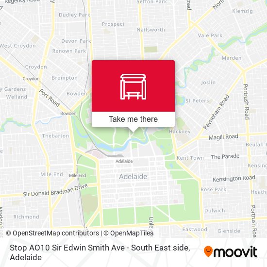 Stop AO10 Sir Edwin Smith Ave - South East side map