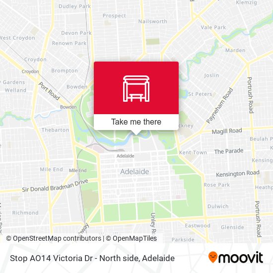 Stop AO14 Victoria Dr - North side map