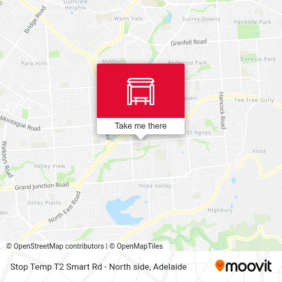 Mapa Stop Temp T2 Smart Rd - North side