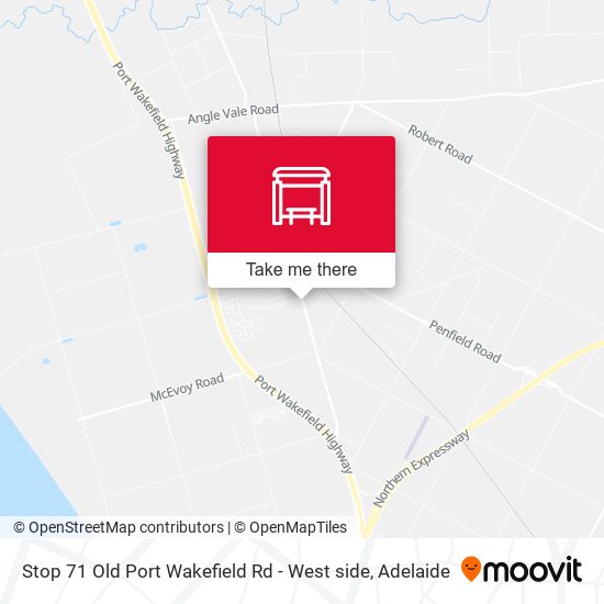Stop 71 Old Port Wakefield Rd - West side map