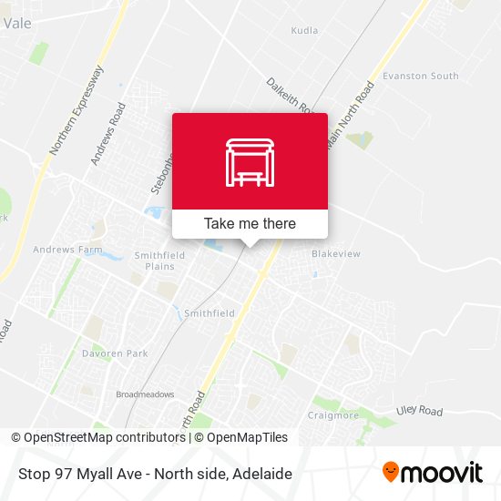 Stop 97 Myall Ave - North side map