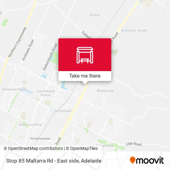 Stop 85 Maltarra Rd - East side map