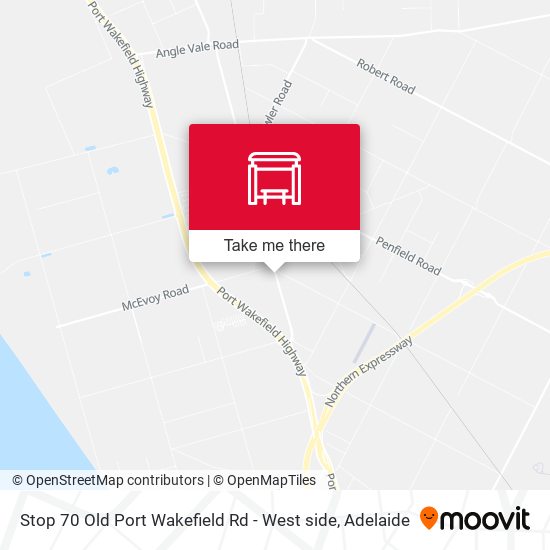 Stop 70 Old Port Wakefield Rd - West side map