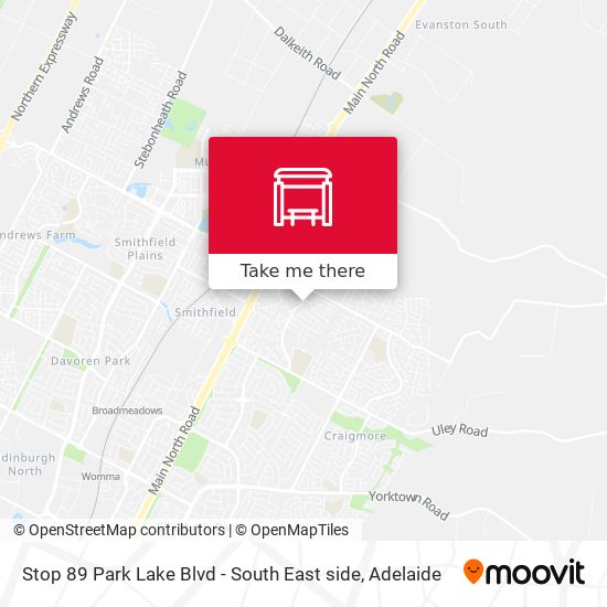 Stop 89 Park Lake Blvd - South East side map