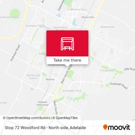Stop 72 Woodford Rd - North side map