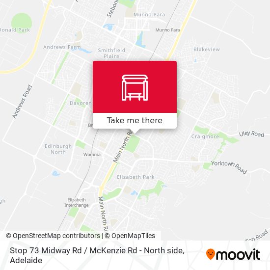Stop 73 Midway Rd / McKenzie Rd - North side map