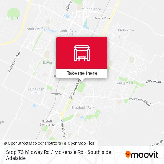 Stop 73 Midway Rd / McKenzie Rd - South side map