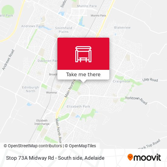 Stop 73A Midway Rd - South side map