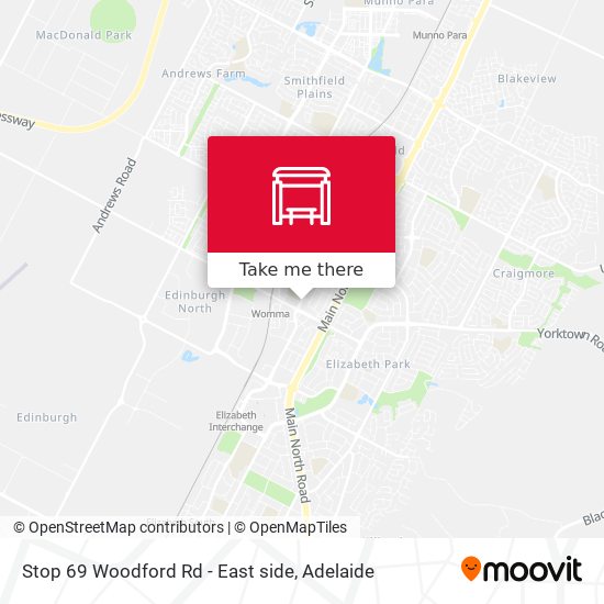 Stop 69 Woodford Rd - East side map