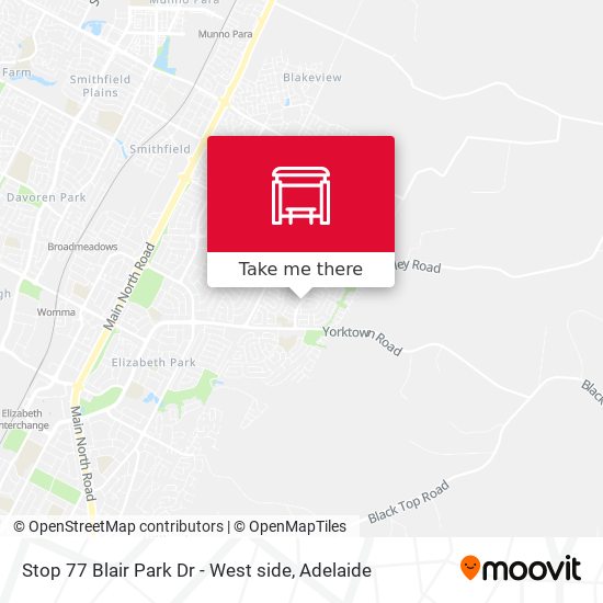 Stop 77 Blair Park Dr - West side map