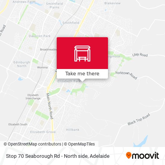 Stop 70 Seaborough Rd - North side map