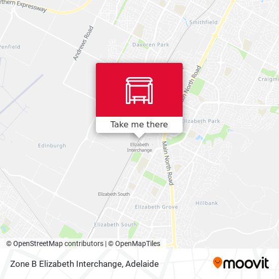 Zone B Elizabeth Interchange map