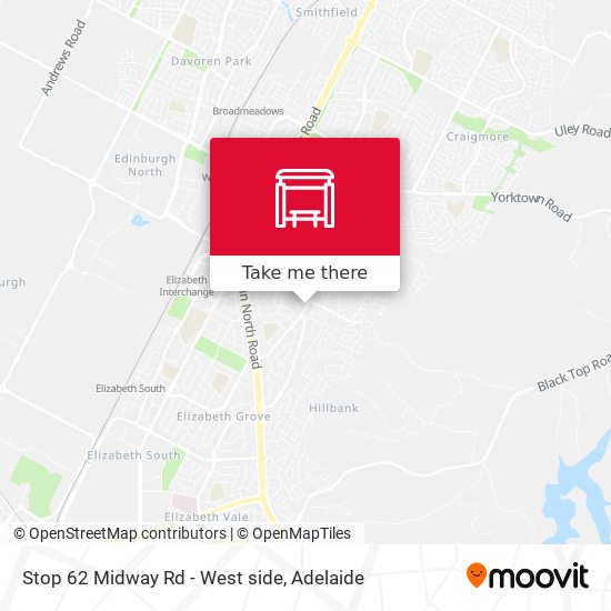 Mapa Stop 62 Midway Rd - West side