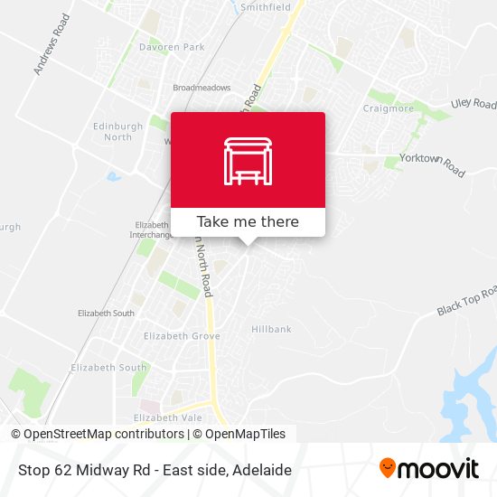 Stop 62 Midway Rd - East side map