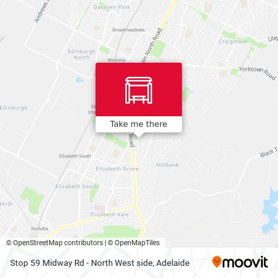 Stop 59 Midway Rd - North West side map