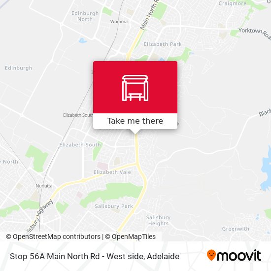 Stop 56A Main North Rd - West side map