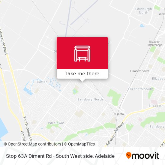 Stop 63A Diment Rd - South West side map