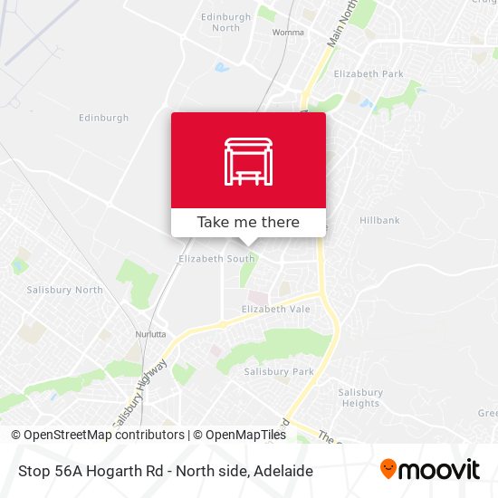 Stop 56A Hogarth Rd - North side map