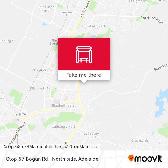 Mapa Stop 57 Bogan Rd - North side