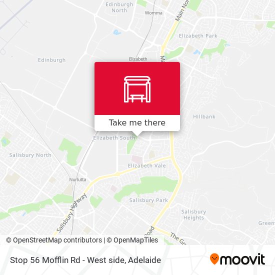 Stop 56 Mofflin Rd - West side map