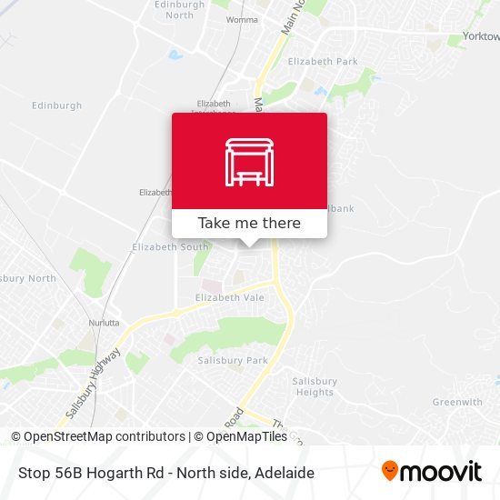 Stop 56B Hogarth Rd - North side map